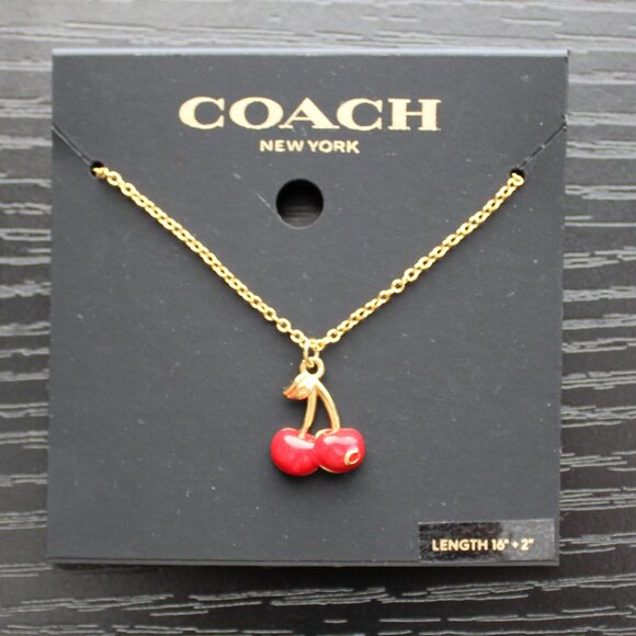 Coach Cherry Charm Pendant Necklace - Picture 2 of 6